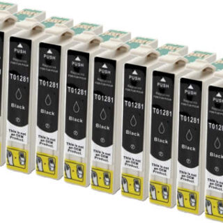 Kit 10 Cartucce compatibili Epson serie 1281 nere con Chip Aggiornato 2019