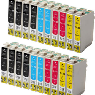 Kit 20 Cartucce compatibili Epson serie 1281 1282 1283 1284 con Chip Aggiornato 2019