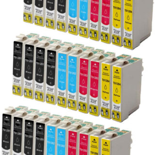 Kit 30 Cartucce compatibili Epson serie 1281 1282 1283 1284 con Chip Aggiornato 2019