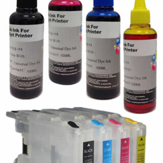 Kit 4 Cartucce Vuote Compatibili Brother Serie LC-1280 e Inchiostri