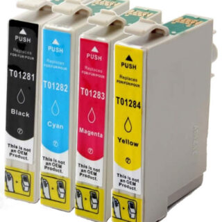 Kit 4 Cartucce compatibili Epson serie 1281 1282 1283 1284 con Chip Aggiornato 2019