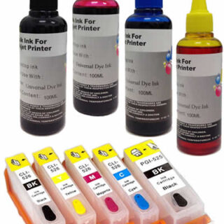 Kit 5 Cartucce Vuote Compatibile Canon serie PGI525-CLI526 + Inchiostri 
