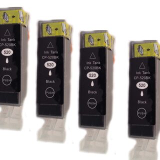 KIT 4 CARTUCCE COMPATIBILE CANON NERO SERIE PGI-520BK