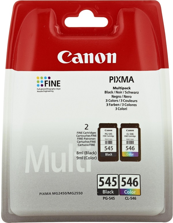 MULTIPACK ORIGINALE CANON NERO E COLORE SERIE PG545-CL546